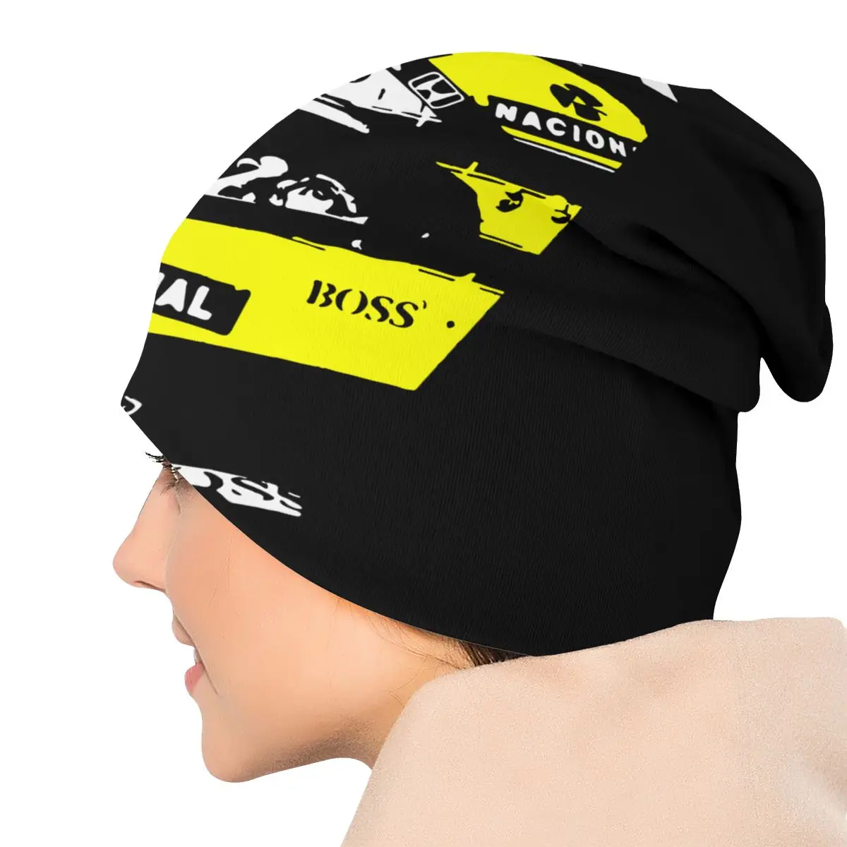 The Best Moment Ayrton Senna Bonnet Hats Knit Hat Autumn Winter Street Skullies Beanies Hats Unisex Adult Warm Dual-use Cap