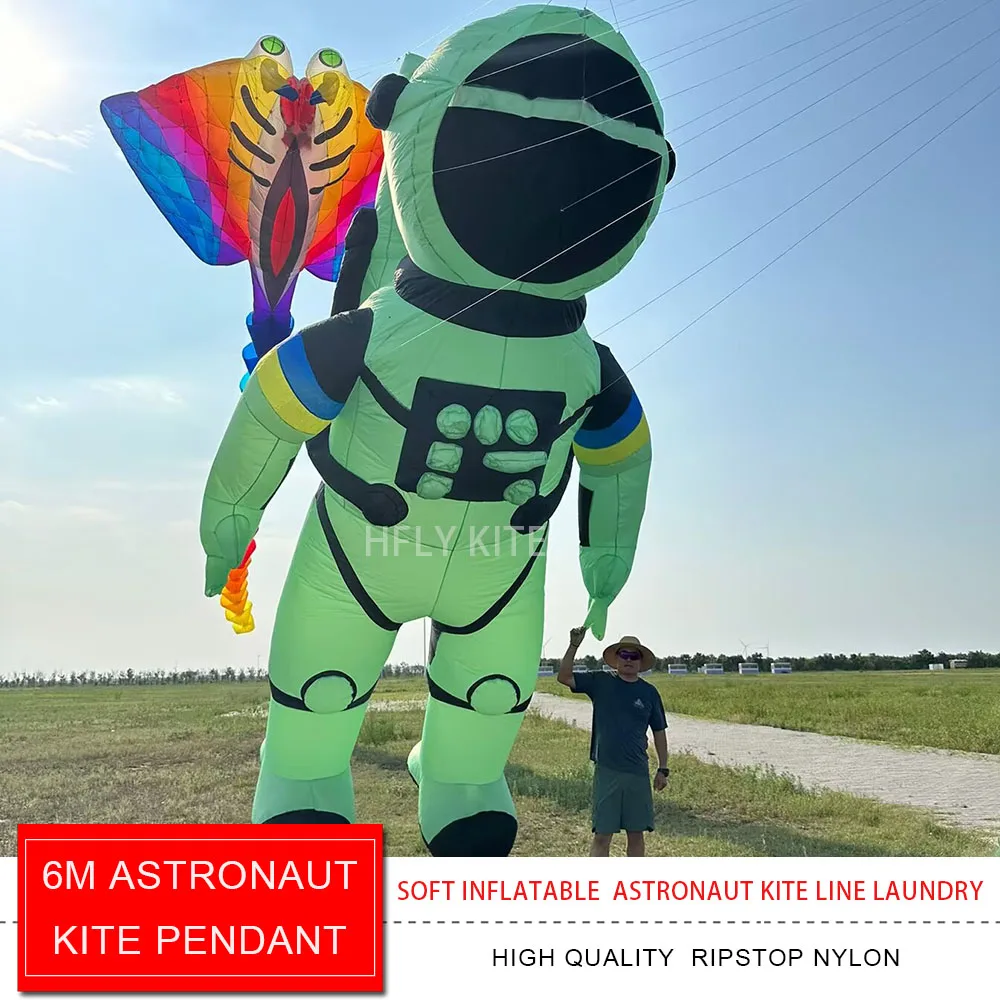 

HFLY New Arrival Large 6m Astronaut Kite Line Laundry for Adults High Quality Ripstop Nylon Show Kites Pendant