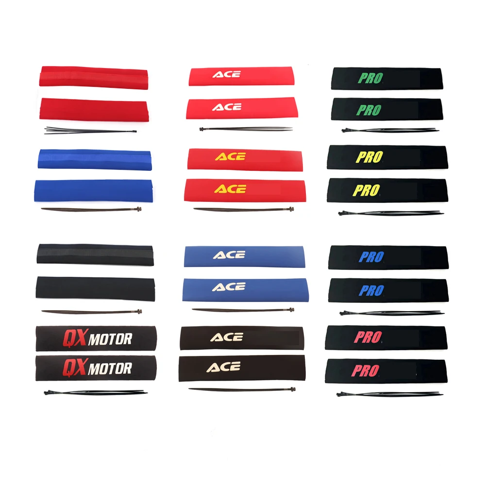 Universal 370mm Motorcycle Front Fork Protector Shock Absorber Guard Wrap Cover For ATV Dirt Pit Bike Scooter Motocross Parts