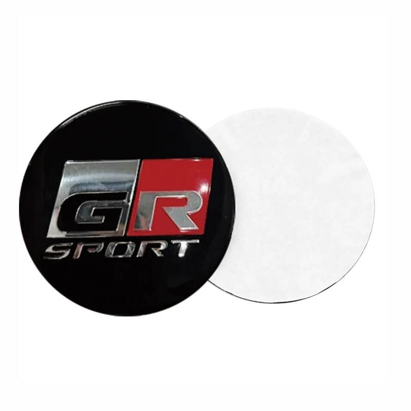 4pcs 56mm Car Tire Wheel Center Hub Caps Emblemem Sticker car Accessories For Toyota GR Sport Gazoo Racing Yaris 86 Corolla RAV4