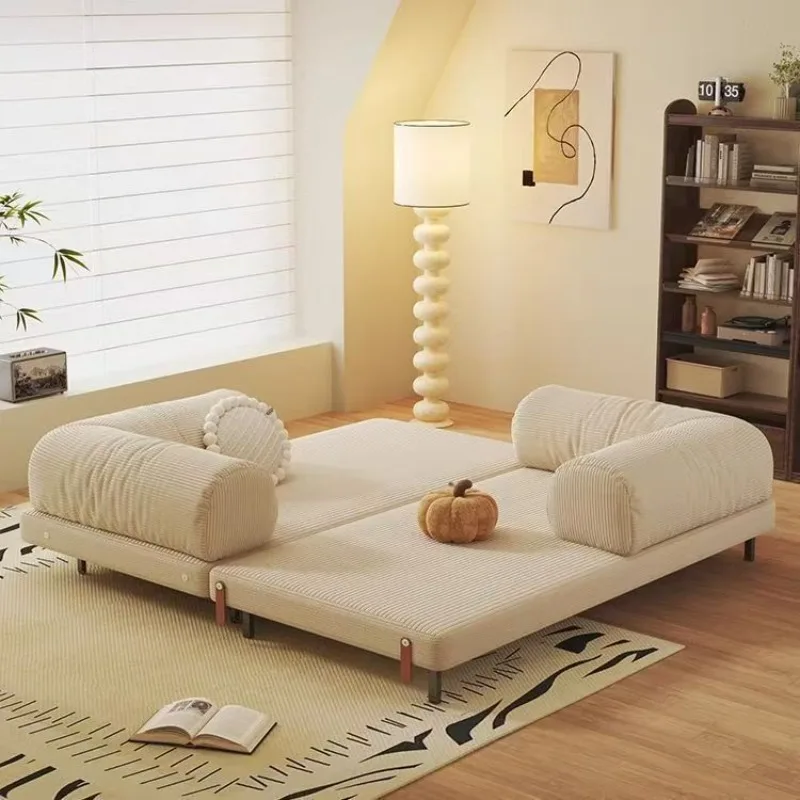 Sofa bed folding dual-purpose 2025 new small apartment living room corduroy multi-functional pull-out retractable double sofa