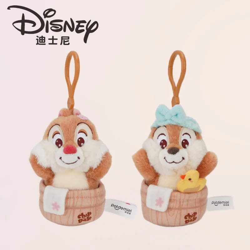 

Эксклюзивный брелок Disney Store Chip n Dale, двойной плюшевый набор игрушек с зажимом, официальный декор рюкзака и автомобильный аксессуар