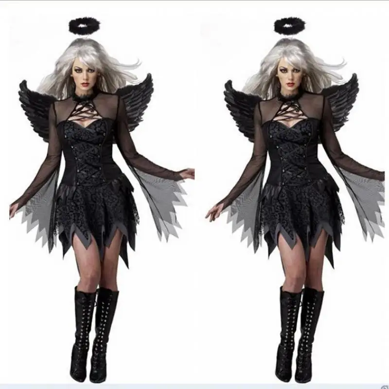 SXXXL Europeo Americano loween Sposa Cadavere Dr Costume di Scena Etnico da Donna Gotico Sle loween Par Dr