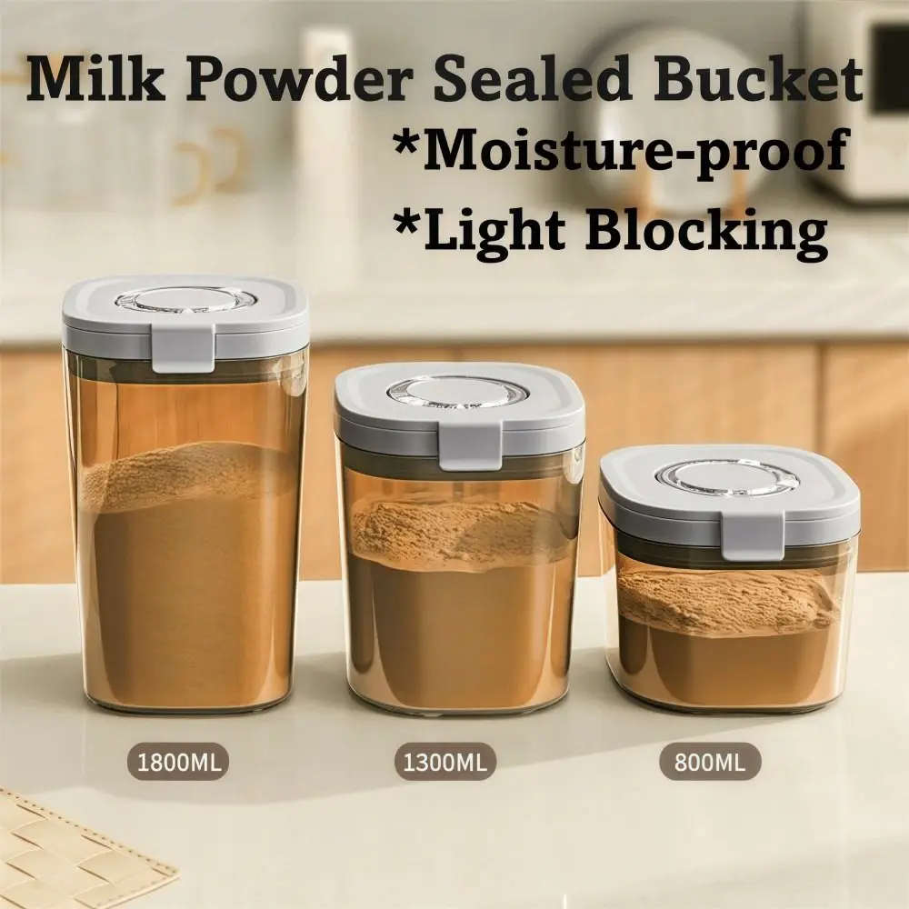 

1800/1300/800ML Milk Powder Sealed Can Light Blocking Food Grade Milk Powder Container Moisture-proof with Spoon