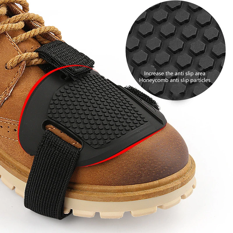 Borracha Motocicleta Shift Pad, Moto Anti-Slip Gear Shoes Cover, Moto Botas Shifter Guards Protector Pad Acessórios