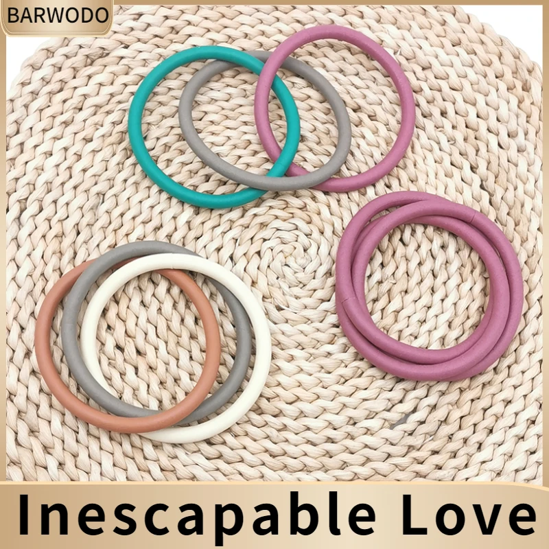 BARWODO Handmade Multicolor Bracelets For Women Designer Boho Jewelry Rubber Statement Bangle Gift Charm Friendship Bracelets