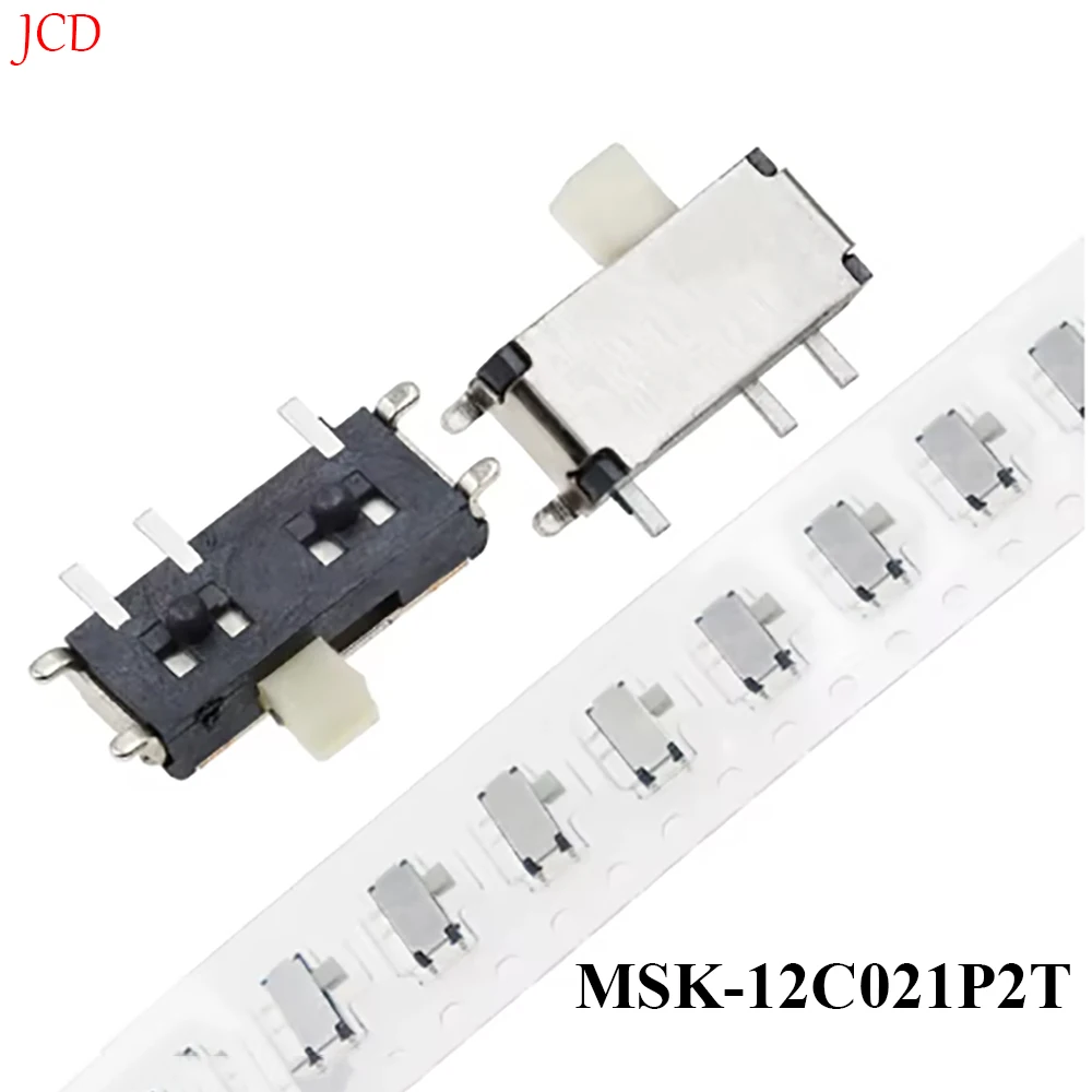 10-100PCS  7 Pin Mini Slide Switch On-OFF 2Position Micro Slide Toggle Switch 1P2T H=1.5MM Miniature Horizontal Slide Switch SMD