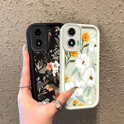 G04S Flowers Silicone Phone Case For Motorola Moto G04S Shockproof Protection Back Cover