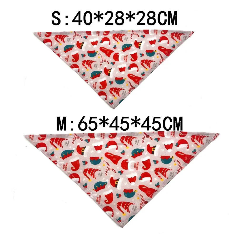 50pcs Christmas Style Large Dog Bandanas Bulk Medium Dog Accessories Pet Bandana Products Dog Bibs Scarf Puppy Supplies