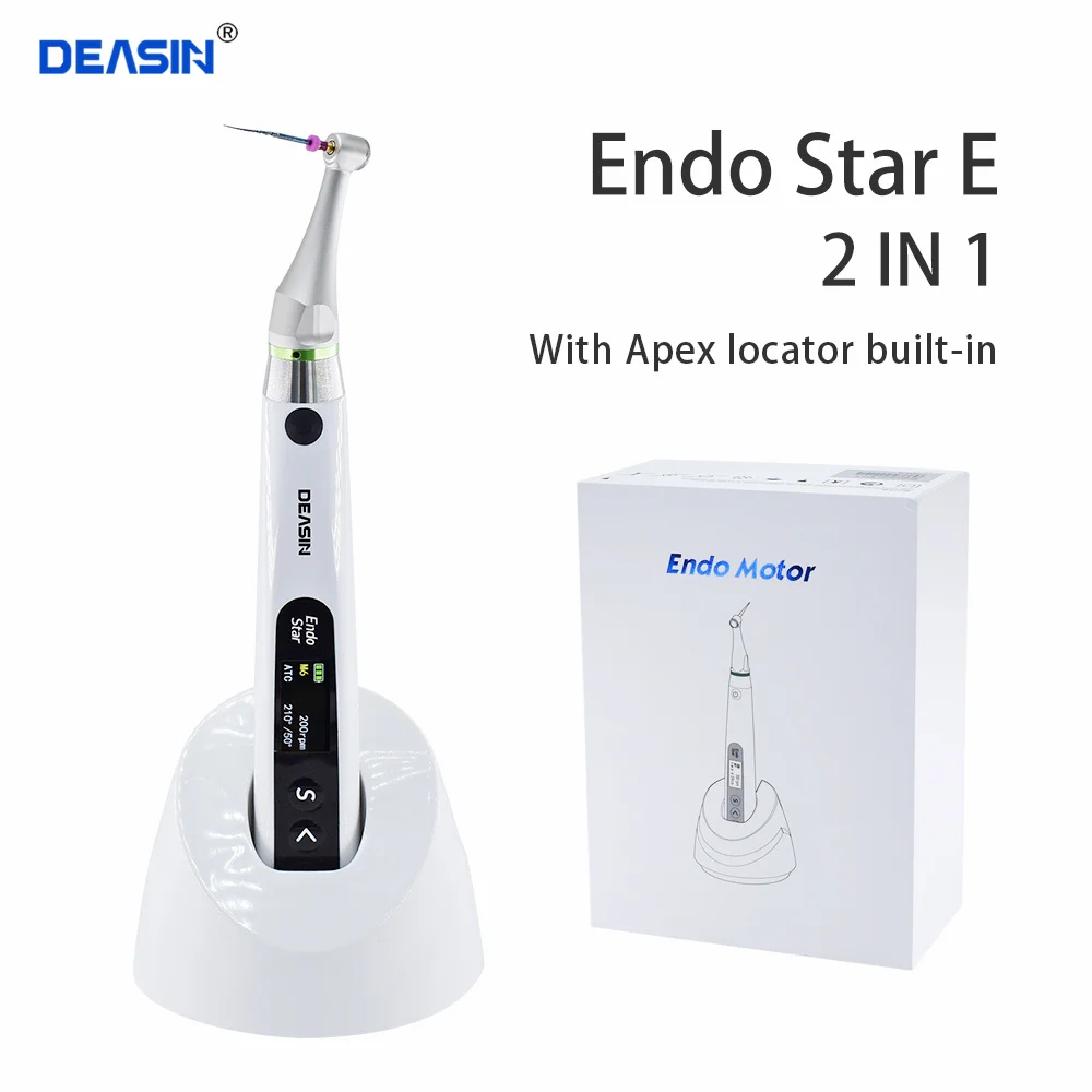 

High Accuracy 2 in 1 Dental wireless Endo Motor With Built-in Apex Locator And 6:1 Mini Head Contra Angle Dental Equipment