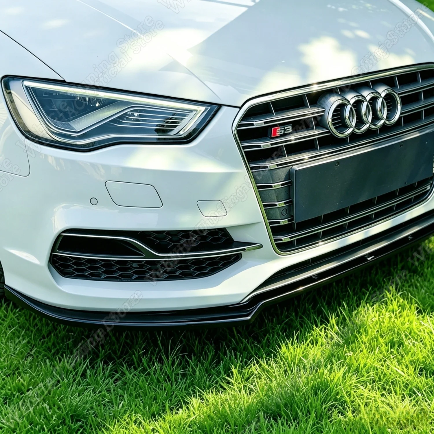 Front Bumper Fog Light Cover Grille For Audi A3 S-Line S3 2013 2014 2015 2016 Honeycomb Mesh Fog Lamp Cover Foglamp Frames