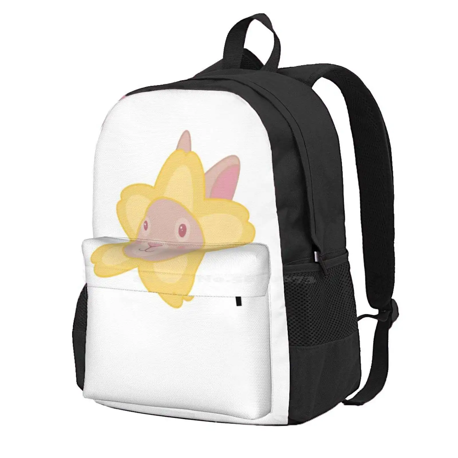 Cute Flower Easter Bunny Hot Sale Schoolbag Backpack Fashion Bags Flower Bunny Rabbit Dandelion Cute Easter Animal Yellow Pink