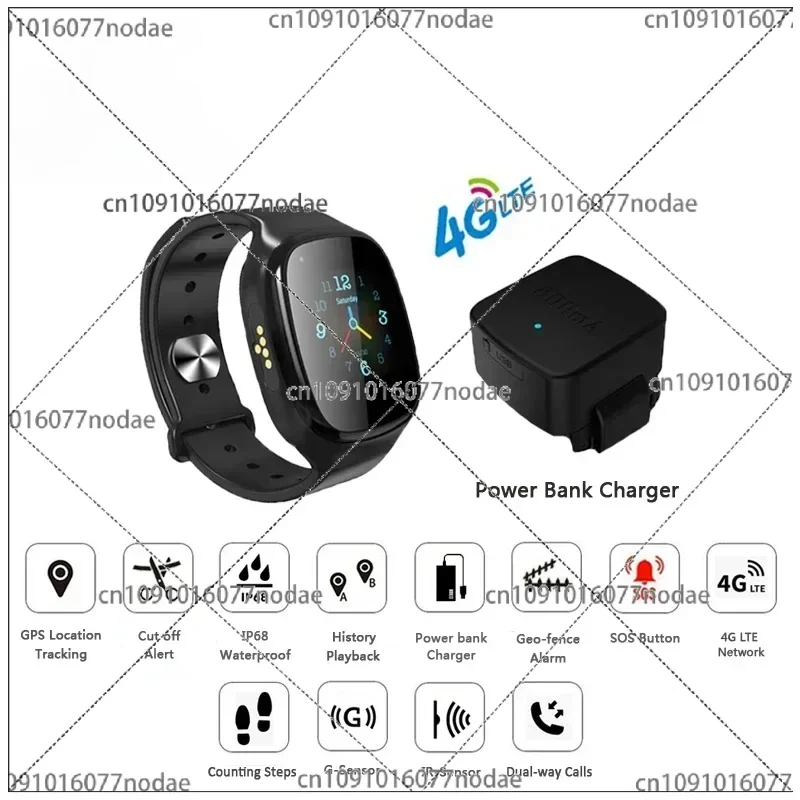 4G Tamper Proof GPS Tracker Bracelet Watch For Alzheimer Patience Elderly Caring Tracking Device