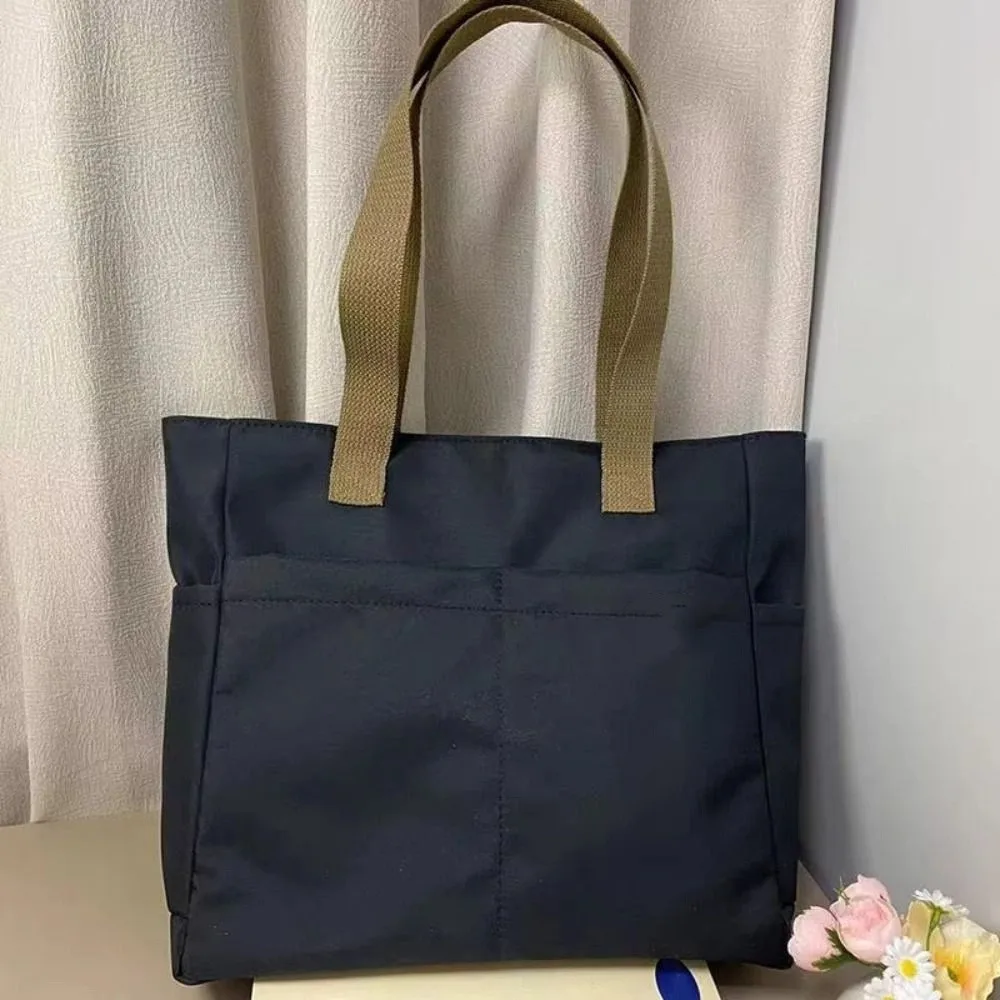 

Tote Bag Canvas Shoulder Bag Japanese Waterproof Casual Sport Street Bag Multi-pocket Large Capacity Leisure Handbag Student