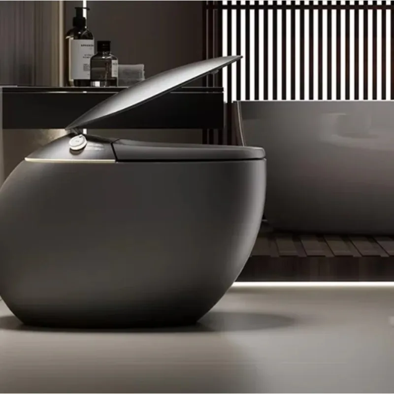 High Quality Orange Grey Color Electric Automatic Self Cleaning Integrated Heated Seat  Intelligent Smart Toilet Remote