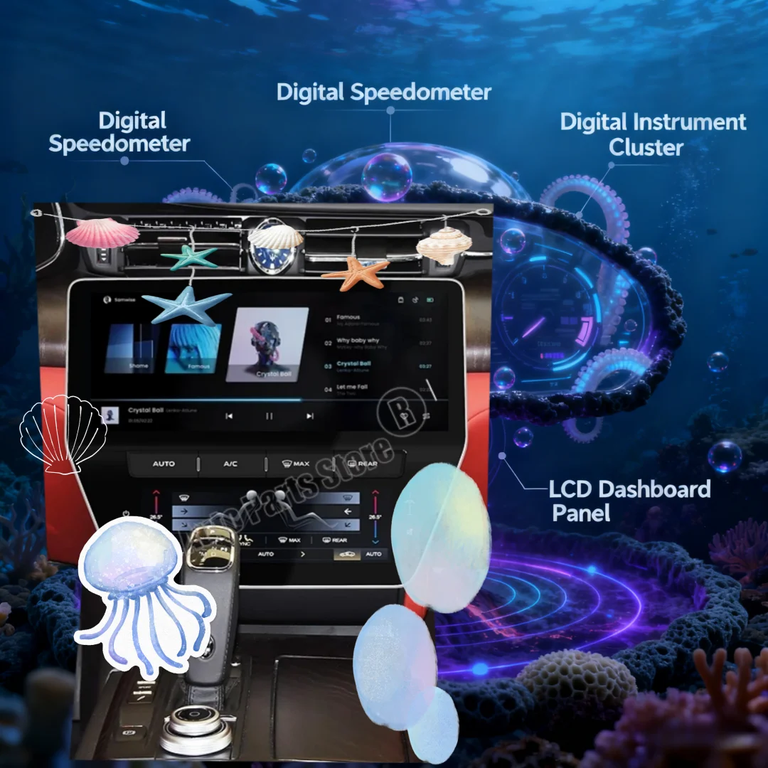 

Android13 For Maserati Quattroporte 2013-2020 Multimedia Video Player GPS Navi 22" QLED Screen Car Radio+Air conditioning panel