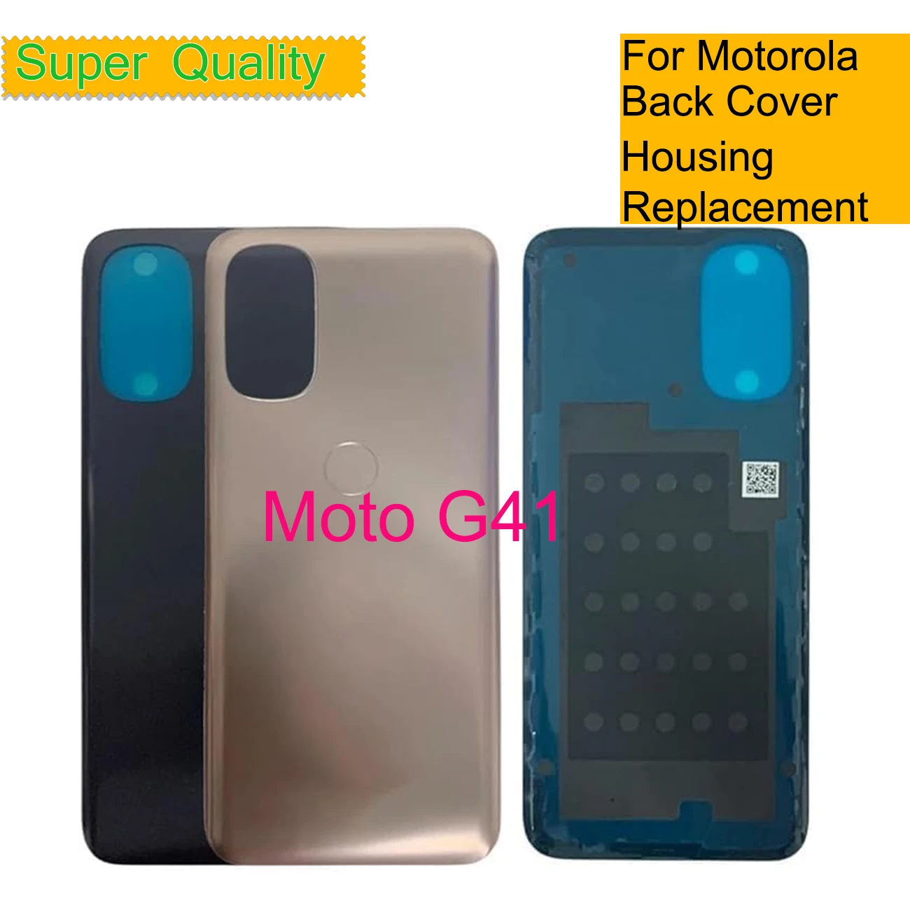 

10Pcs/Lot For Motorola Moto G41 Housing Battery Cover For Moto G41 Back Cover Real Case Door Chassis Shell Replacement