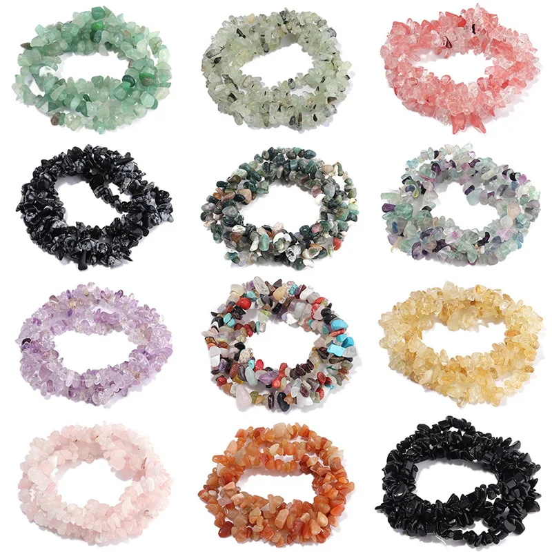 

3-5-8MM Natural Stone Irregular Shape Free Chip Beaded Tiger Eye Amethyst Agate Gem Making DIY Bracelet Necklace Jewelry