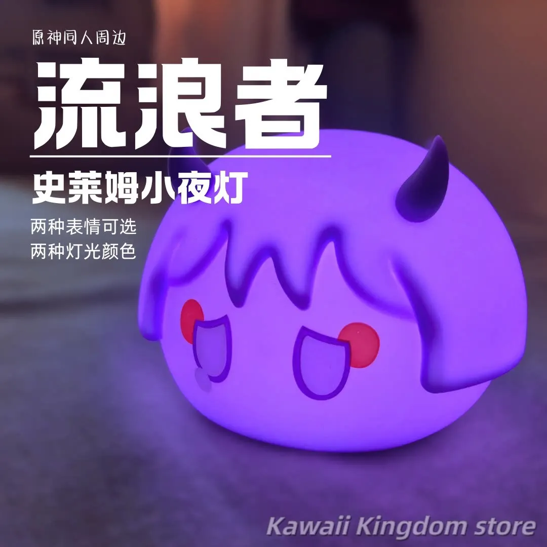 

Genshin Impact Wanderer Anime Cosplay Slime Night Light Ambient Lighting Bedroom Bedside Sleep Aid Light Mascot Fans Gift