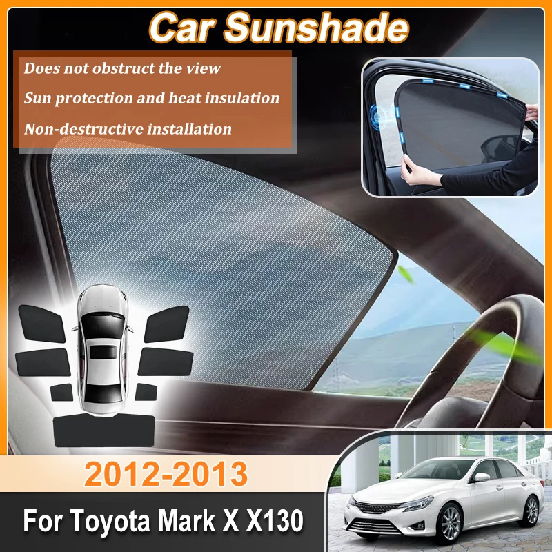 

Солнцезащитные козырьки для автомобиля Toyota Mark X X130 2012-2013, на лобовое стекло, с защитой от УФ-излучения, аксессуары для авто