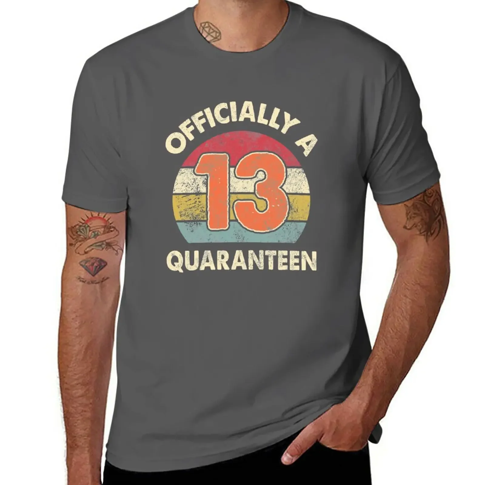 Officially A Quaranteen 2020 Quarantine 13th Birthday Offical Teenager T-Shirt kawaii clothes summer top mens t shirt