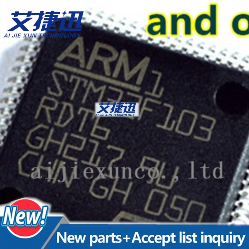 1Pcs 100%New and original STM32F103RDT6 LQFP64 MCU 32-bit STM32F1 ARM Cortex M3 RISC 384KB Flash 2.5V/3.3V 64-Pin LQFP in stock
