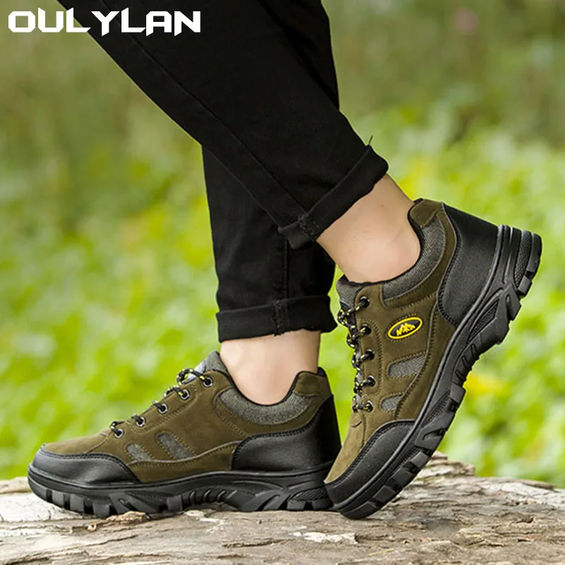 

Oulylan Non-slip Warm Lace-up Casual Trekking Sneakers Big Size Sports Hiking Shoes Men Winter Outdoor Climbing Shoes