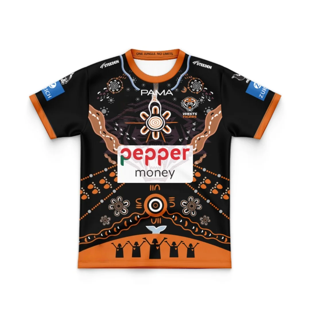 

Рубашка для регби Tiger KIDS диаметром 2025 г. (НОМЕР ИМЯ С ПРИНТОМ)