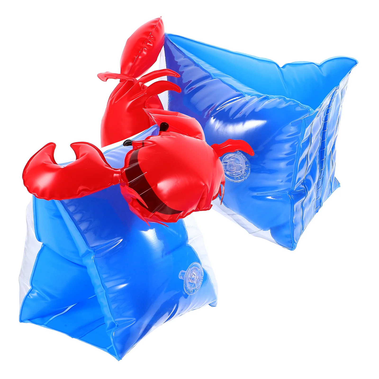 

2 Pcs Crab Arm Ring Inflatable Swim Armband Man Red Pvc Children's Swimming Rings