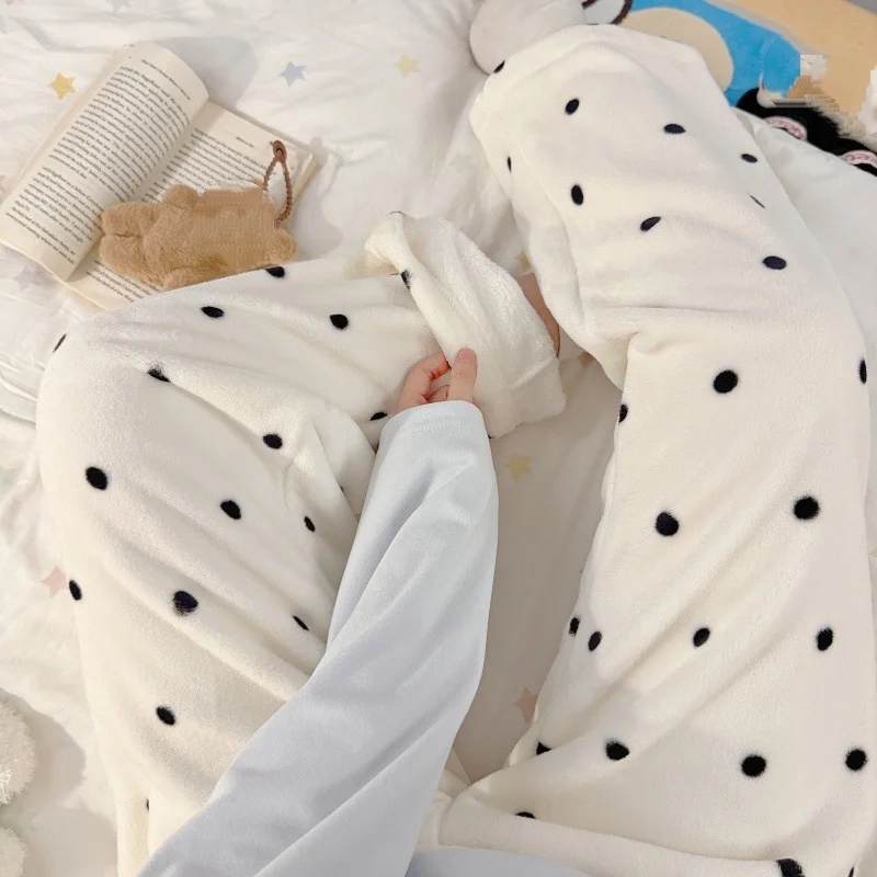 Korean Style Fashionable and Comfortable Women's Home Pants Thick and Sweet Teenage Pants Loose and Cute Girl's Sleeping Pants