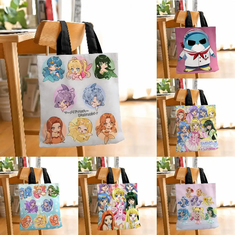 Comic MMermaid Melody Pichi Pichi Pitch Storage Bags Beverage shopping bag grocery store storage bag for travel shopping storage