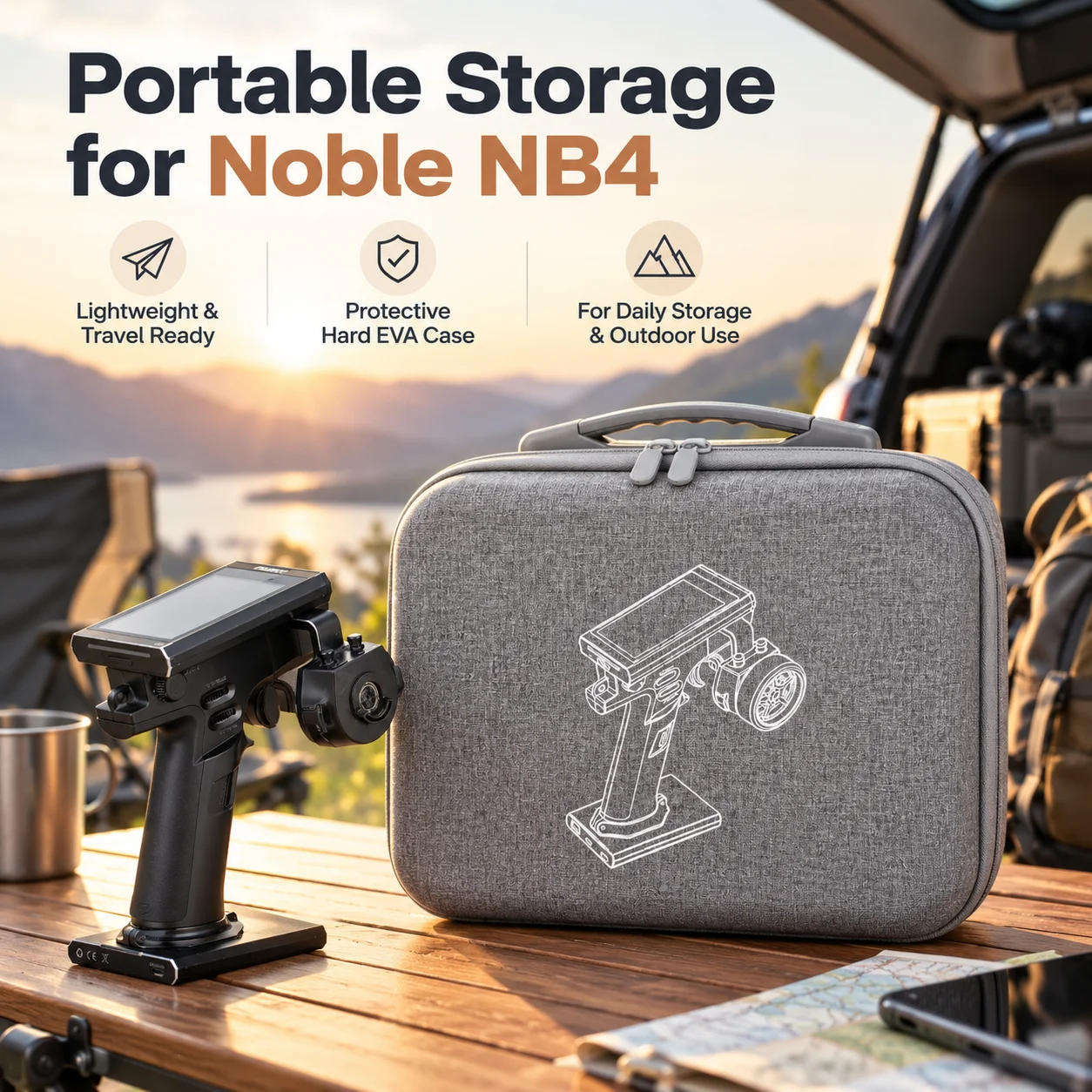 NB4 Radio Transmitter Storage Case Bag for FlySky Noble NB4 Remote Controller Waterproof Portable Bag 1/10 RC Crawler Car Parts