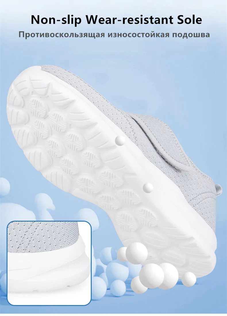 Damen-Sneaker für Orthopädie, Breite Füße, Geschwollene Füße, Geh- und Freizeitschuhe, Daumenkorrektur, Verstellbar, Bequem, Diabetiker-Barfußschuhe – Detail 8