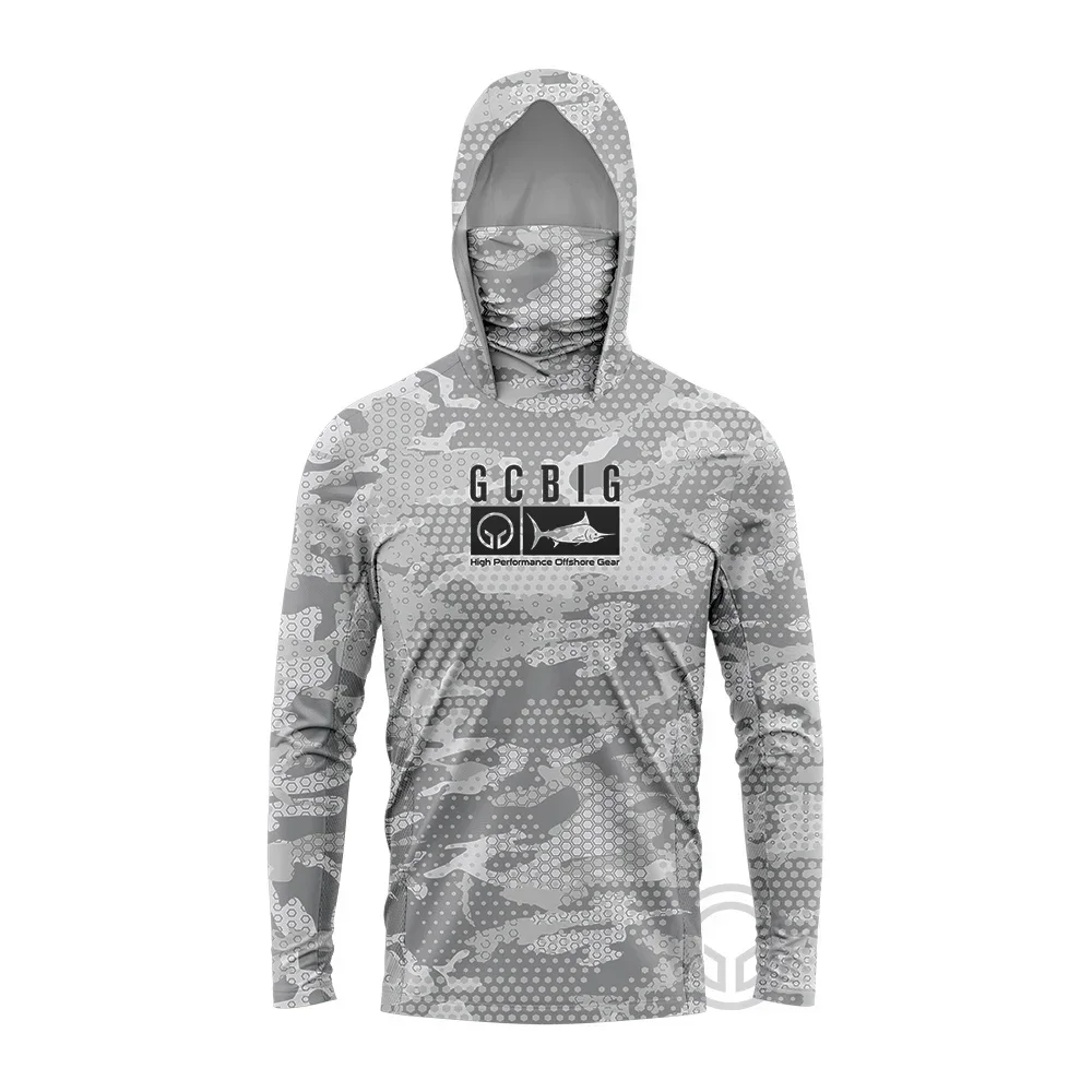 Neue Angelbekleidung Sommer Outdoor Jersey Herren Langarm T-Shirts Kleidung Sonnenschutz UV-Schutz Atmungsaktive Kapuzen-Angelkleidung – Detail 4