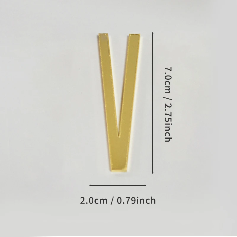Goldene selbstklebende Hausnummern aus Metall mit englischen Alphabet-Buchstaben für Wohnung, Zimmer, Tür, Tisch, Briefkasten, Zahlenaufkleber, 7 cm – Detail 28