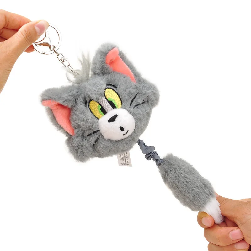 Kawaii Genuine Tom and Jerry Plush Doll Pendant Anime Cartoon Series Tom Cat Doll Keychain Bag Accessories Couple Birthday Gifts view 2