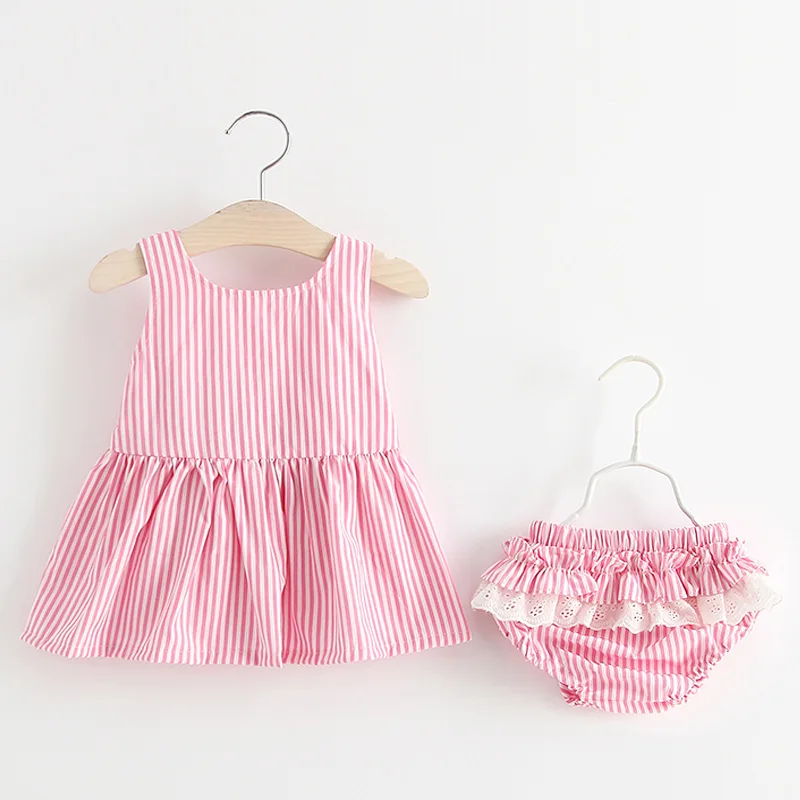 Baby Items Children Clothing Girl Casual Dress 2023 Summer New Sleeveless Dress Cute Girl Set Clothing Baby Dresses فساتين الطفل