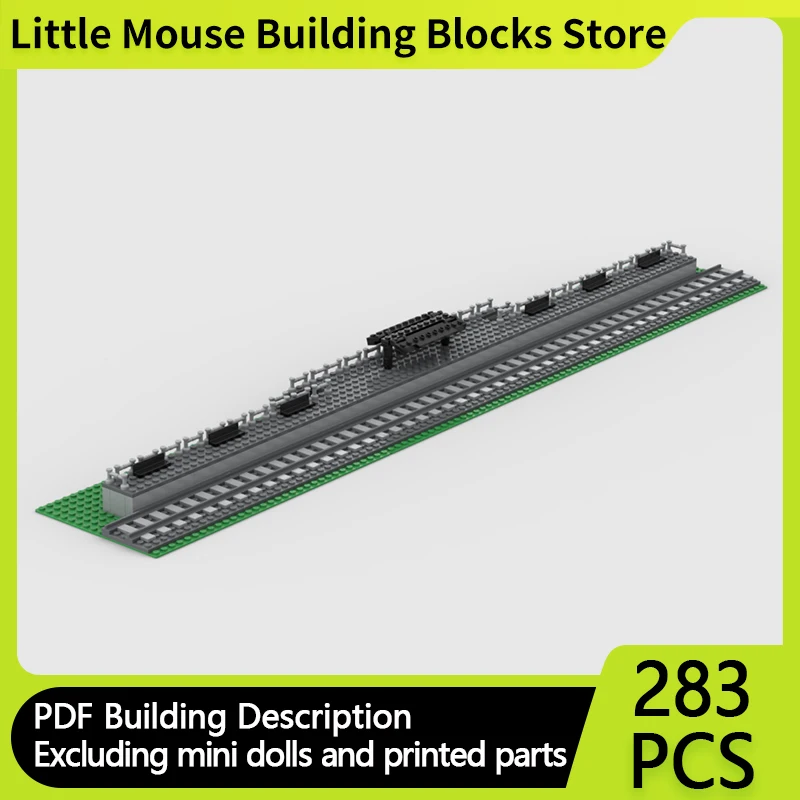 

City Car Model MOC Building Bricks MidiScale Train Station Platform Modular Technology Gifts Holiday Assemble Children Toys Suit