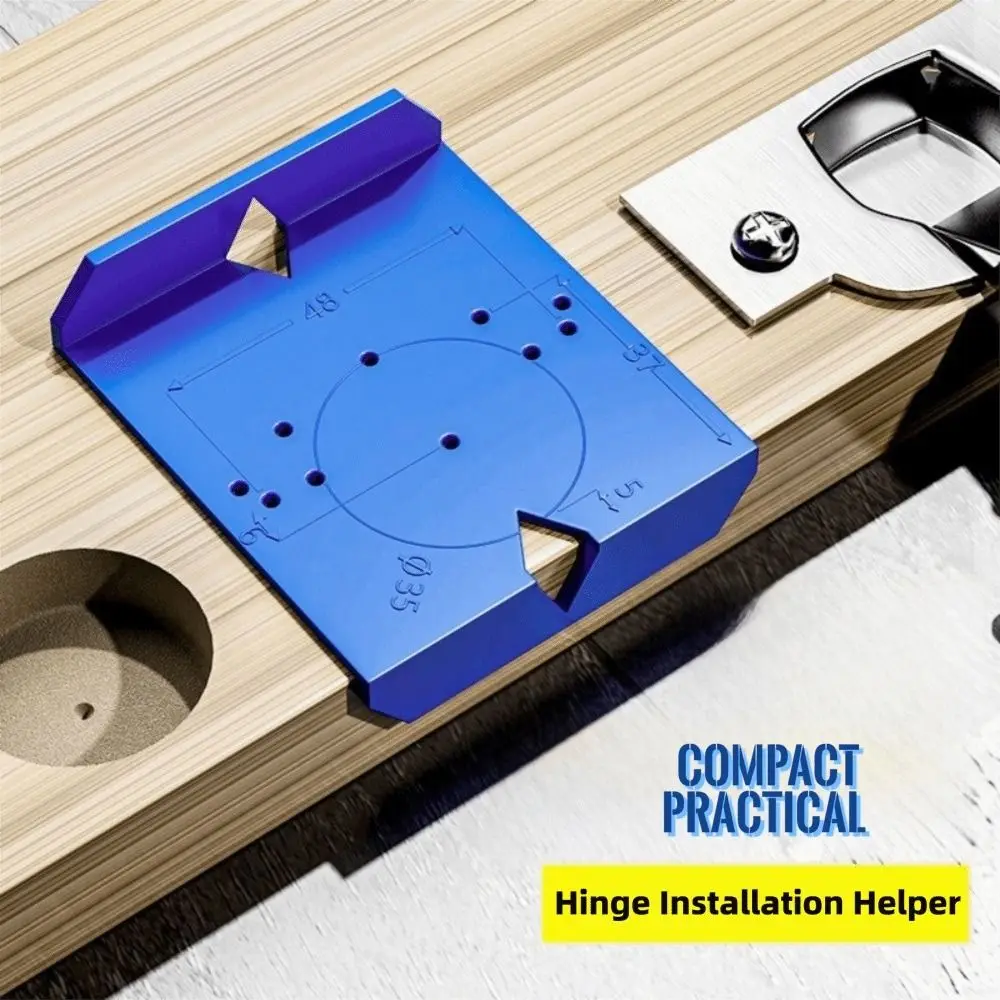 New ABS Hinge Drilling Locator Blue Practical Cabinet Door Hinge Assistant Install Positioning Tool Woodworking