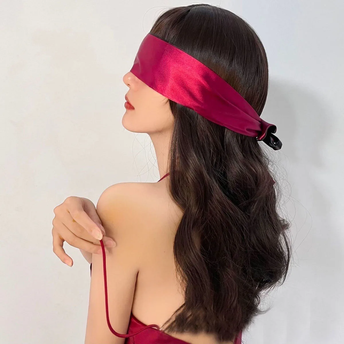 1PC Silk Eye Cover Savour Eye Patches Cute Blindfold Silk Ribbon Satin Silk Sleep Mask Sexy For Women Gift Surprise High Quality