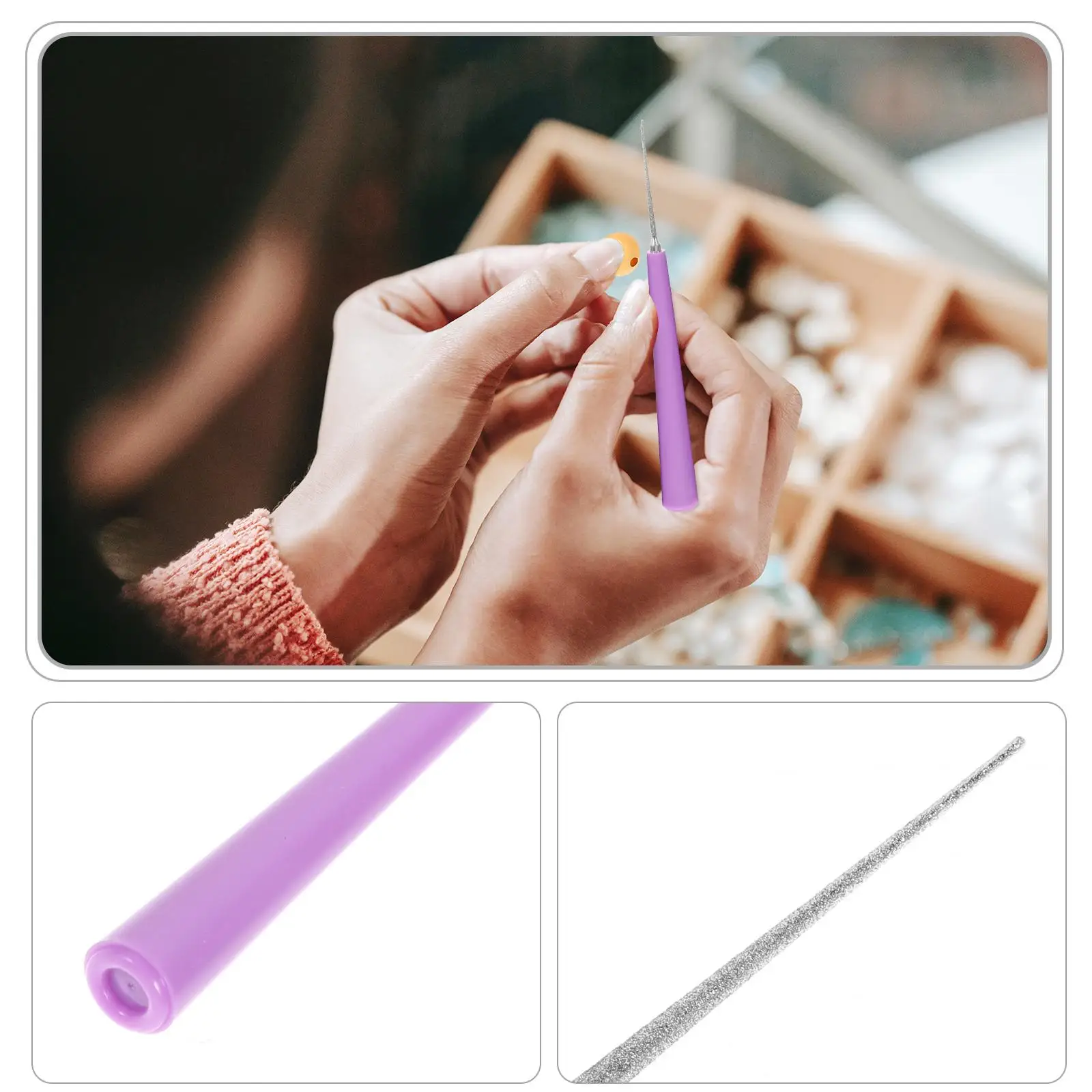 

4 Pcs Bead Reamer Set Craft Hole Opener Electric Drill Milling Cutter Expand Beads Holes Needle Buffer Polishing Tool Jewelry