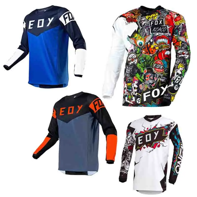 2024 Motocross Shirt Long Sleeve Men Downhill Jersey Off-Road Bicycle Racing T-Shirt Quick Dry Cycling Enduro Polera Mtb Jersey