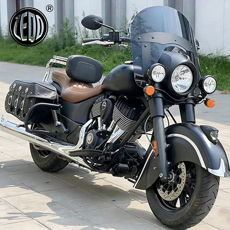 Indian Chief DarkLeader Modifizierte Windschutzscheibe Edelstahlhalterung Verstärkte Horse Territory 5mm Schnellverschluss-Windschutzscheibe 14-24