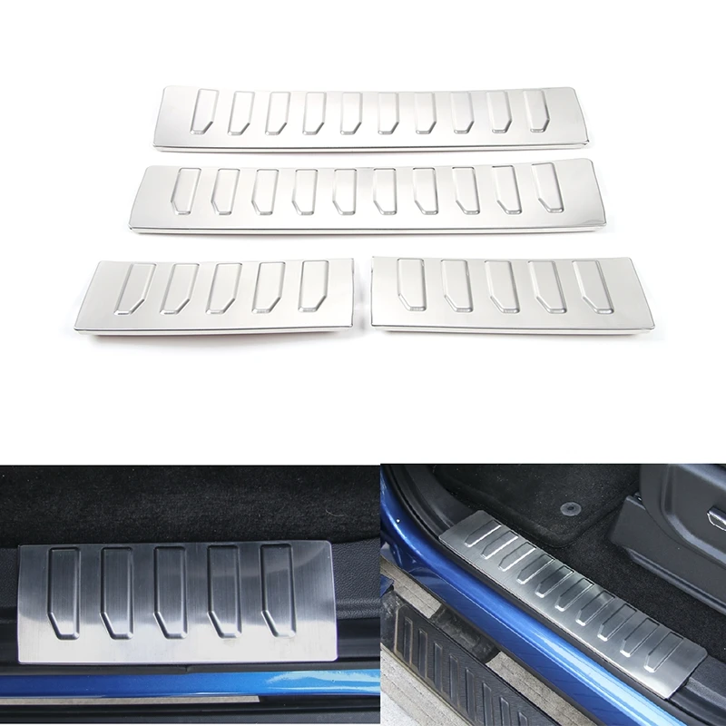 

Car Scuff Plate Door Sill Protector Entry Guard Pedals for Ford F150 2015-2018 Decoration Protect Stickers Stainless