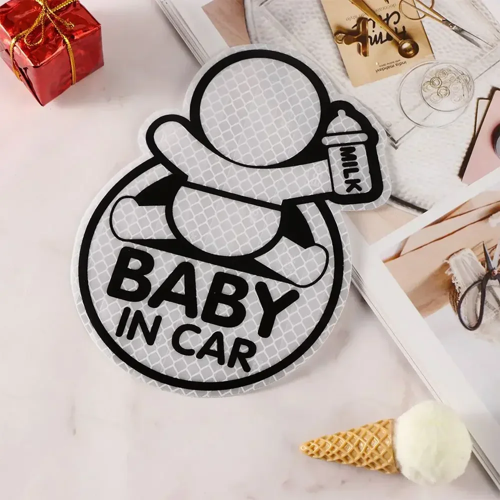 Car Night Safety Driving Personalized Children Warning Sign Decals For Mama In Car Baby Kids On Board Highly Reflective Stickers