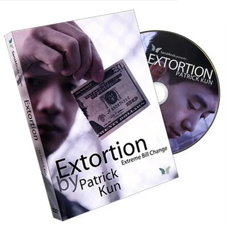 Carte d'extorsion de kkKun DVD et Gimmick, tours de magie, argent, gros plan, accessoires, mentalisme, comédie, magicien