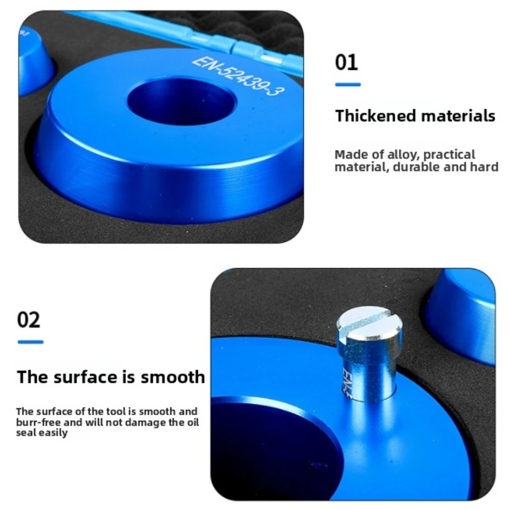 Crankshaft Front Rear Oil Seal Kit with Installer Tool Set for Engine Service - Front Seal Rear Main Seal with Storage Case