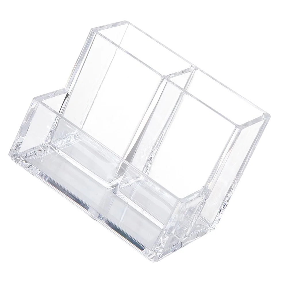

1Pcs Acrylic Pen Holder Desktop Organizer Multi-Functional Stationery Storage Box Office Desk Compartment Pen Holder Transparent