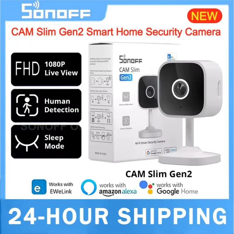 SONOFF CAM Slim Gen2 WiFi Smart Home Security กล้อง 1080P HD Human Detection โหมด Sleep Night Vision 2-Way Audio กล้องในร่ม