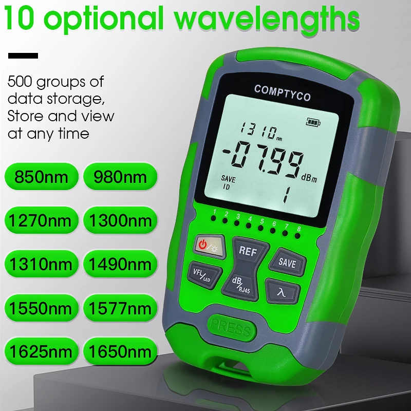 COMPTYCO AUA-MC50 Rechargeable All-in-one Optical Power Meter(OPM)&Visual Fault Locator(1~50MW VFL) FTTH Tool Fiber Optic Tester